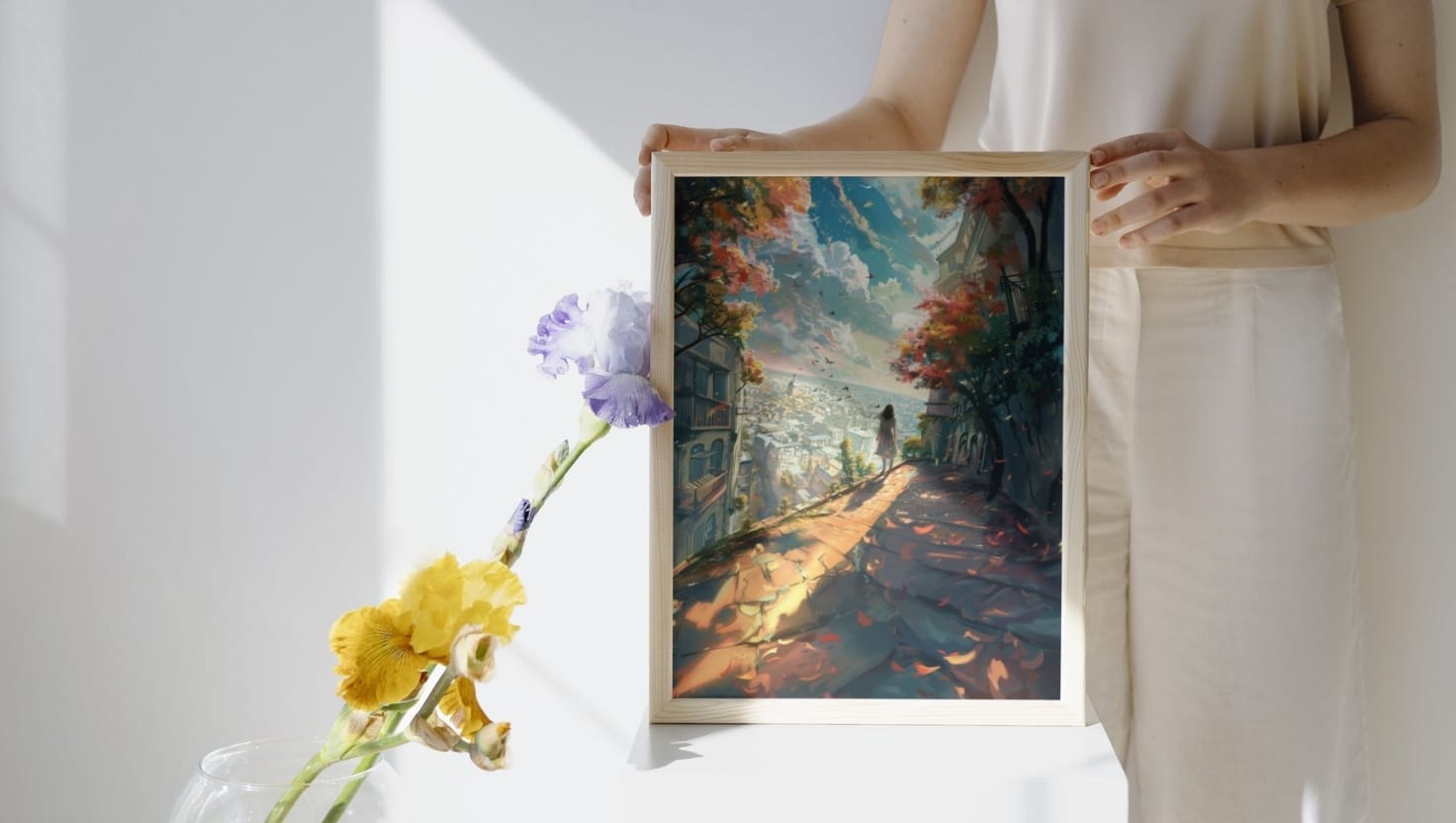 Amigable illustratie | Zensitivity Amigable op een poster-schilderij vrouw-zensitivity.nl digitale kunst-printable