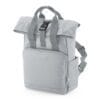 Gerecyclede Mini Twin Handle Roll-Top dames rugzak | Zensitivity Gerecyclede Mini Twin Handle Roll-Top grijze dames rugzak