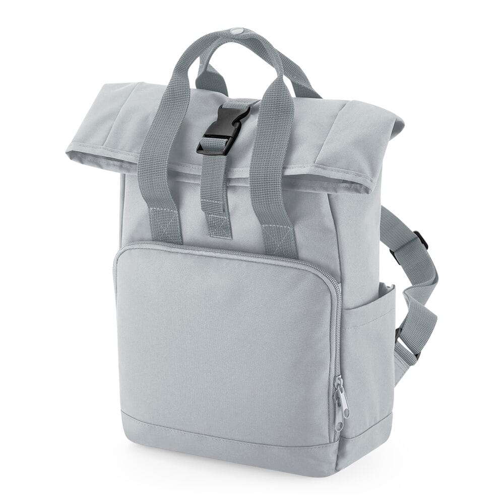 Gerecyclede Mini Twin Handle Roll-Top dames rugzak | Zensitivity Gerecyclede Mini Twin Handle Roll-Top grijze dames rugzak