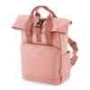 Gerecyclede Mini Twin Handle Roll-Top dames rugzak | Zensitivity Gerecyclede Mini Twin Handle Roll-Top roze dames rugzak