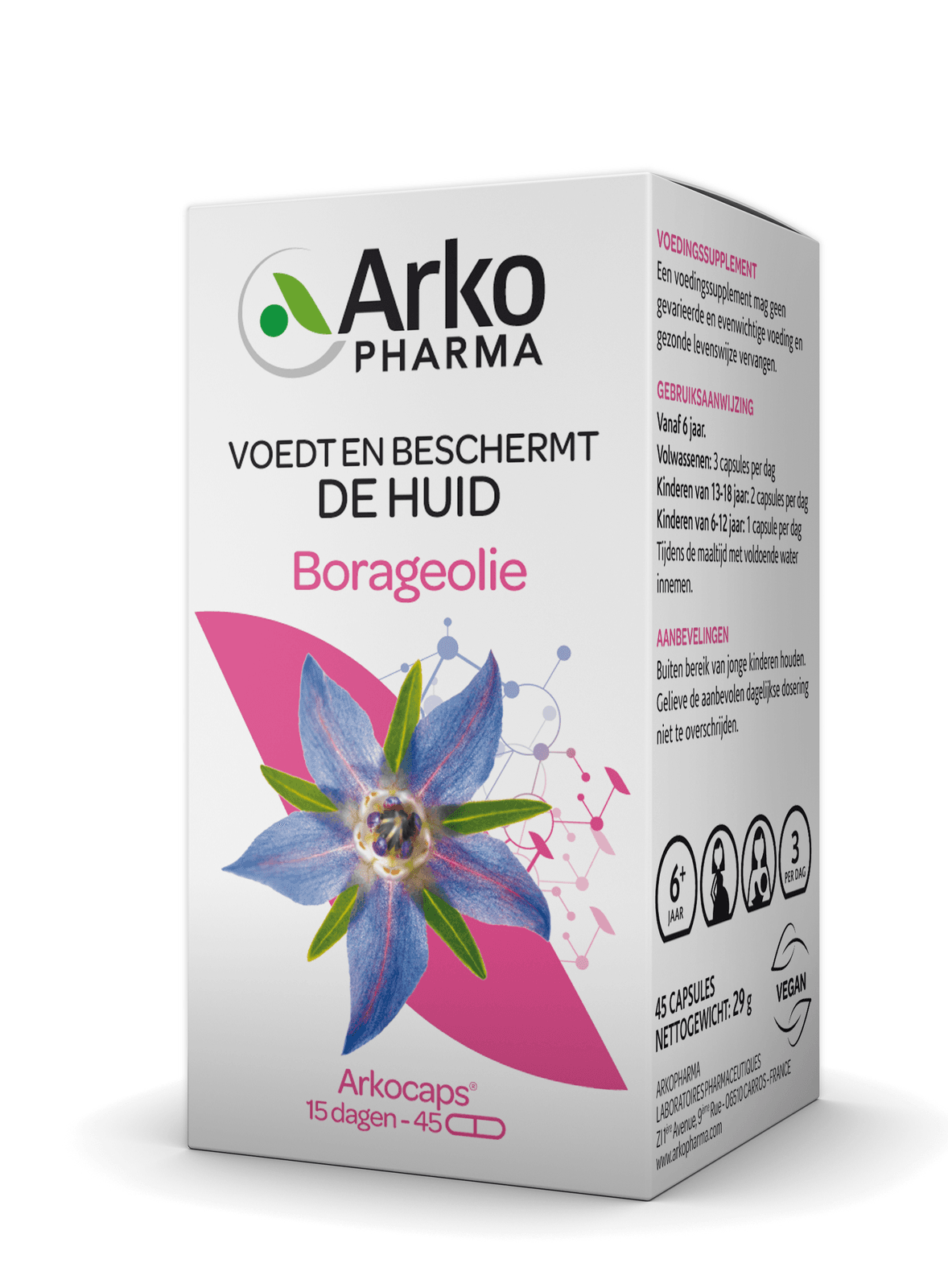 Arkocaps Borageolie Capsules 45st - 45CP | Zensitivity Arkocaps Borageolie Capsules 45st - Supplementen gezonde huid kopen-vitamine online - Beauty supplementen kopen - supplementen kopen-voedingssupplementen-beste voedingssupplementen-supplementen bestellen-zensitivity