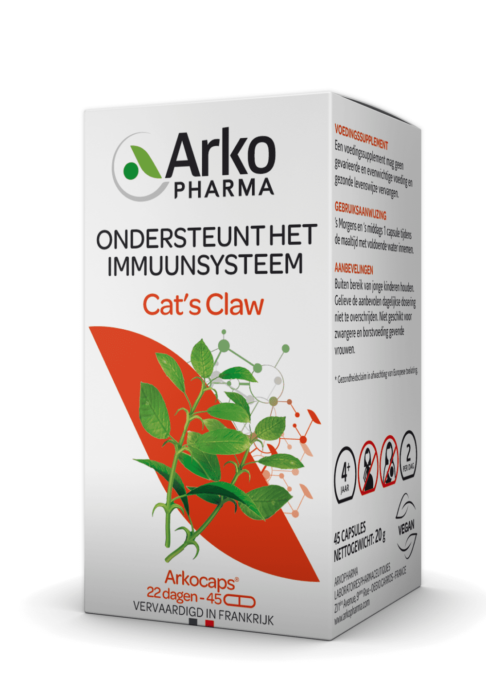 Arkocaps Cat&apos;s Claw Capsules 45st - Weerstand complex kopen-vitamine online - Weerstand kopen - supplementen kopen-voedingssupplementen-beste voedingssupplementen-supplementen bestellen-zensitivity