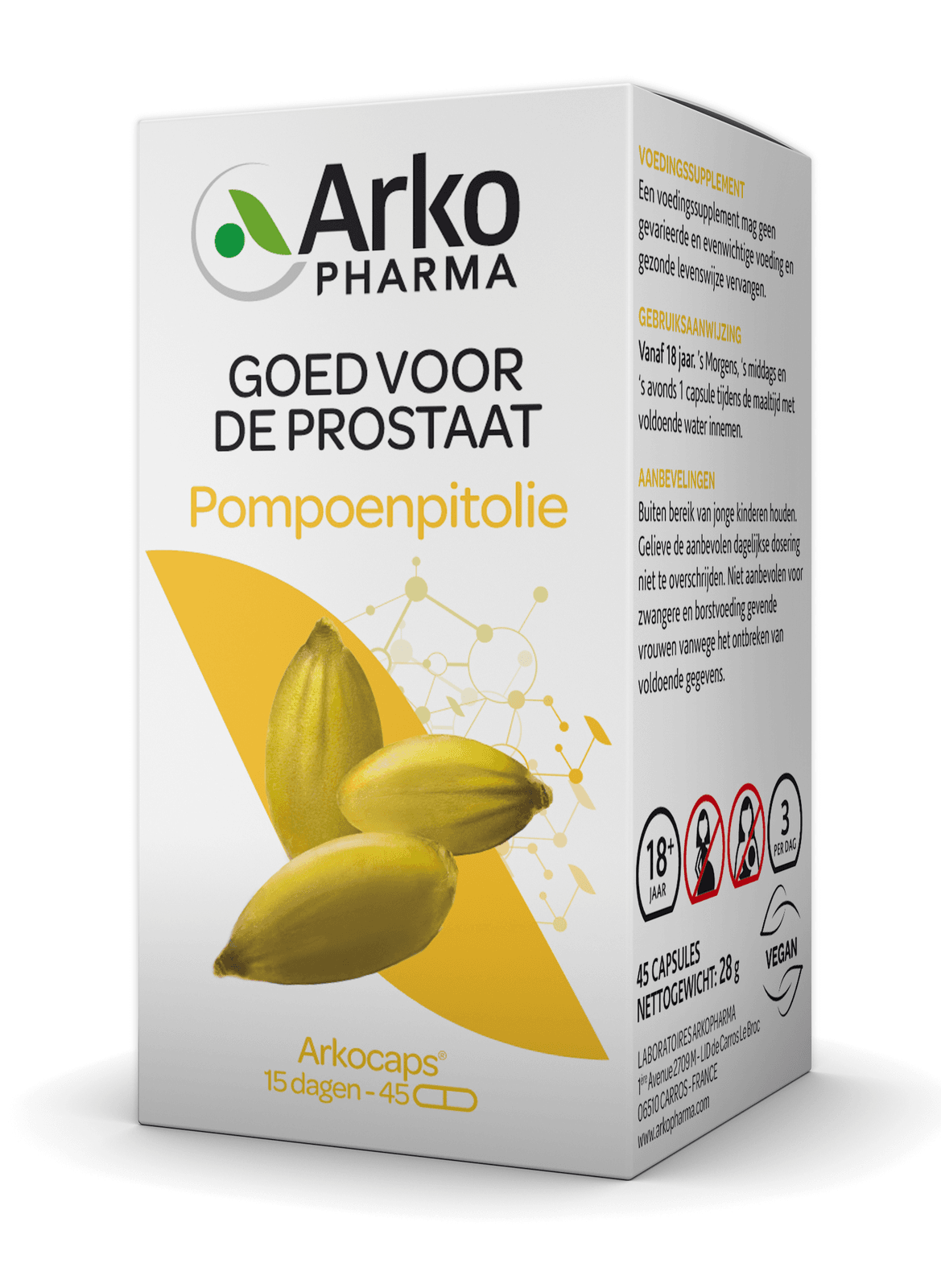Arkocaps Pompoenpitolie Capsules 45st - 45CP | Zensitivity Arkocaps Pompoenpitolie Capsules 45st - kopen-vitamine online - Prostaat supplementen kopen - supplementen kopen-voedingssupplementen-beste voedingssupplementen-supplementen bestellen-zensitivity