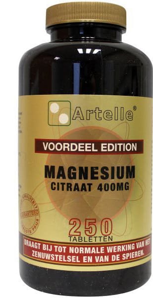 Artelle Magnesium Citraat 400mg Tabletten 250st - 250TB | Zensitivity Artelle Magnesium Citraat 400mg Tabletten 250st -  kopen-vitamine online - Spier supplementen kopen - supplementen kopen-voedingssupplementen-beste voedingssupplementen-supplementen bestellen-zensitivity