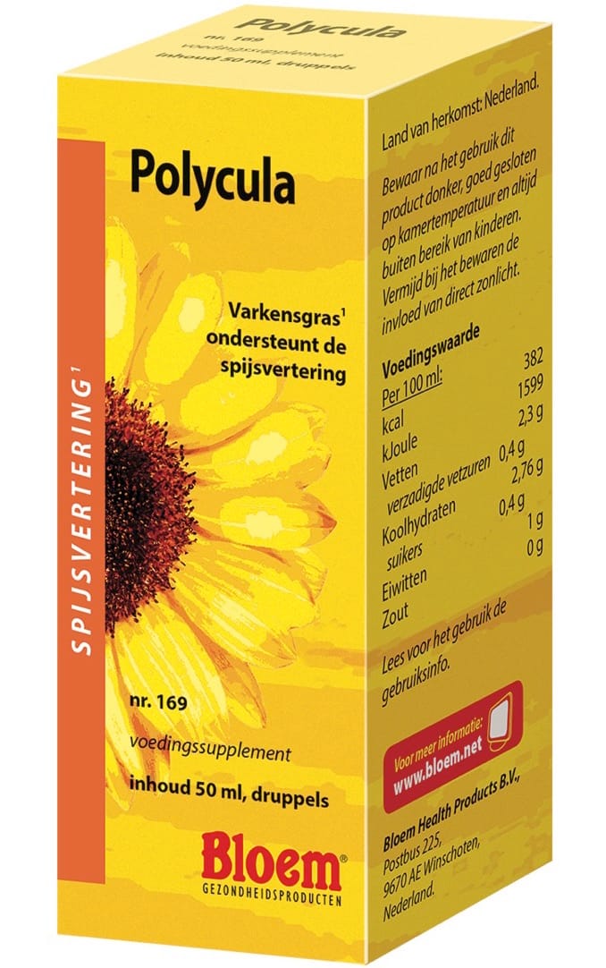 Bloem Polycula Druppels - 50ML | Zensitivity Bloem Polycula Druppels - Spijsvertering supplementen kopen-vitamine online - Maag en darm kopen - supplementen kopen-voedingssupplementen-beste voedingssupplementen-supplementen bestellen-zensitivity