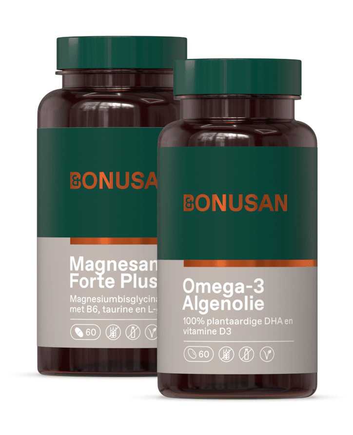 Bonusan Magnesan Forte Plus + Omega-3 Algenolie Combiproduct - 60TB+60CP | Zensitivity Bonusan Magnesan Forte Plus + Omega-3 Algenolie Combiproduct - kopen-vitamine online - kopen - supplementen kopen-voedingssupplementen-beste voedingssupplementen-supplementen bestellen-zensitivity