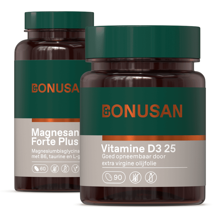 Bonusan Magnesan Forte Plus + Vitamine D3 25mcg/1000 IE Combiset -  kopen-vitamine online -  kopen - supplementen kopen-voedingssupplementen-beste voedingssupplementen-supplementen bestellen-zensitivity