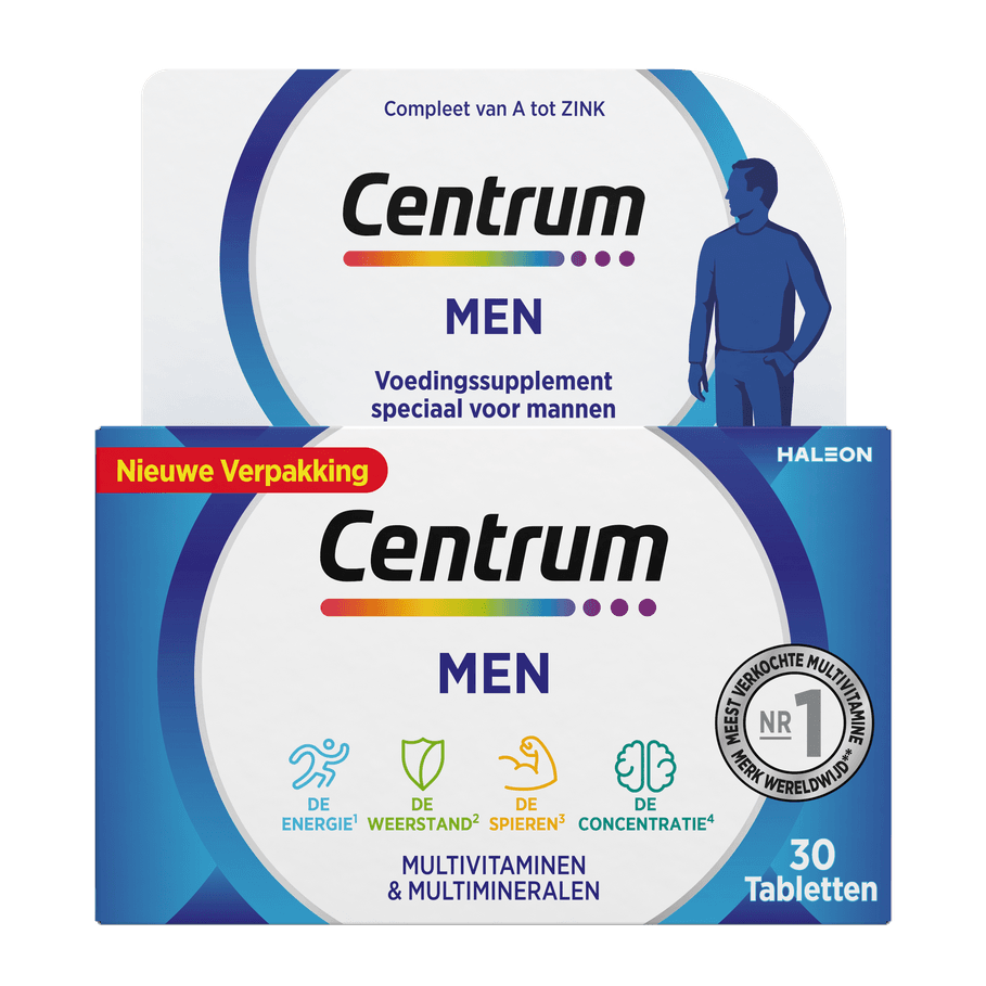 Centrum Men Multivitaminen Tabletten 30st -  kopen-vitamine online - Multivitamine man kopen - supplementen kopen-voedingssupplementen-beste voedingssupplementen-supplementen bestellen-zensitivity
