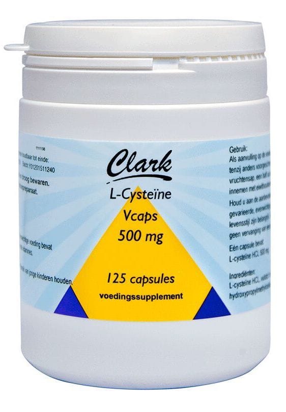 Clark L-Cysteine 500mg - 125CP | Zensitivity Clark L-Cysteine 500mg -  kopen-vitamine online - Aminozuren kopen - supplementen kopen-voedingssupplementen-beste voedingssupplementen-supplementen bestellen-zensitivity