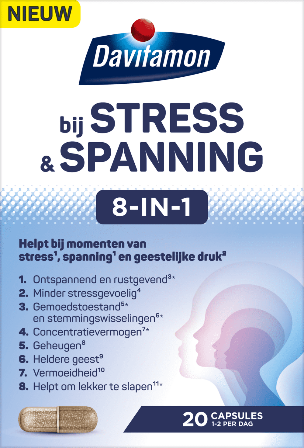Davitamon Stress & Spanning 8-in-1 Capsules -  kopen-vitamine online -  kopen - supplementen kopen-voedingssupplementen-beste voedingssupplementen-supplementen bestellen-zensitivity