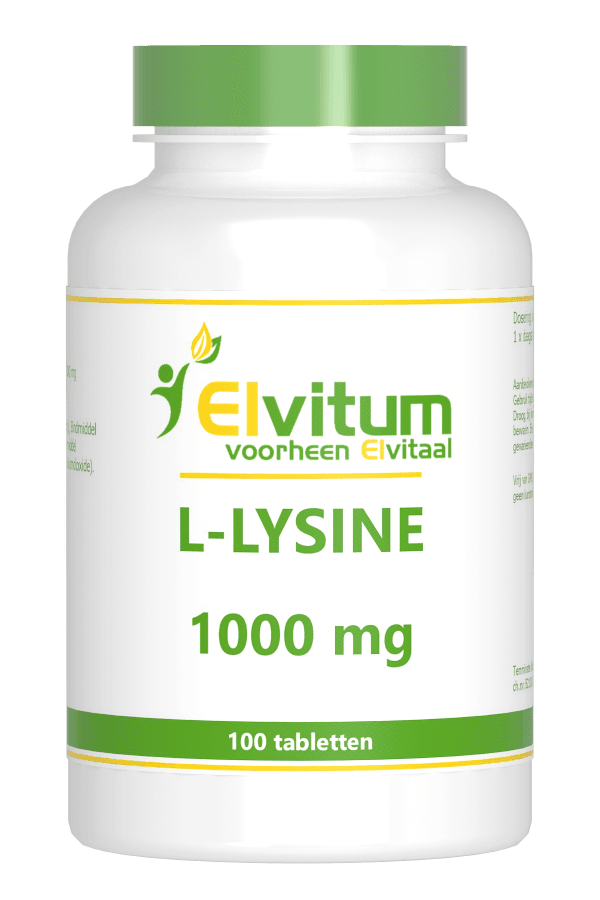 Elvitum L-Lysine 1000mg Tabletten -  kopen-vitamine online - Aminozuren kopen - supplementen kopen-voedingssupplementen-beste voedingssupplementen-supplementen bestellen-zensitivity