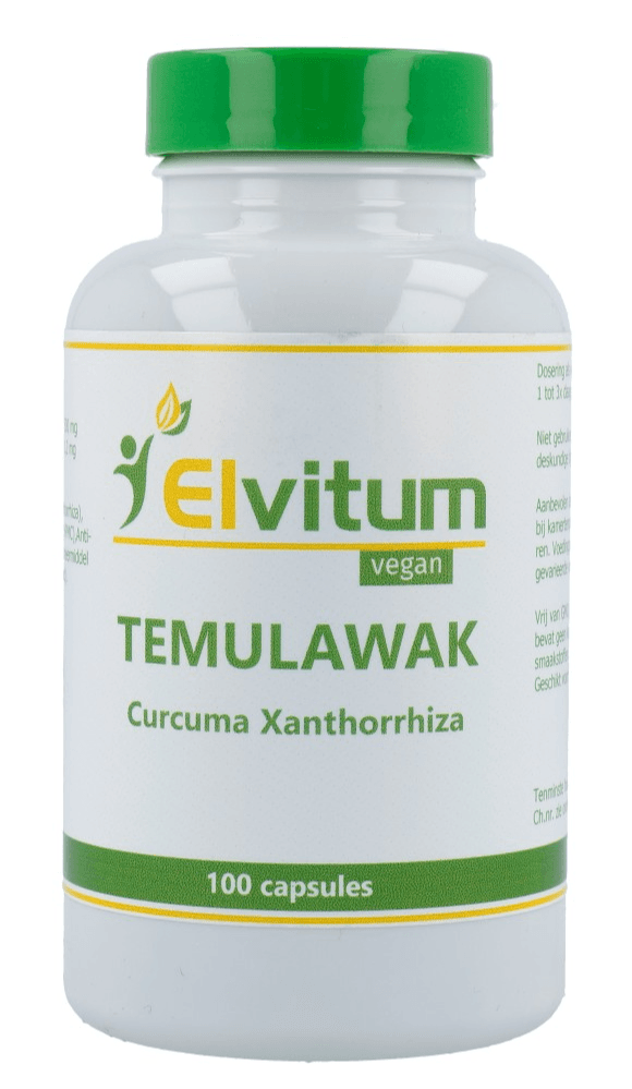 Elvitum Temulawak Curcuma Xanthorrhiza Capsules - 200CP | Zensitivity Elvitum Temulawak Curcuma Xanthorrhiza Capsules - kopen-vitamine online - kopen