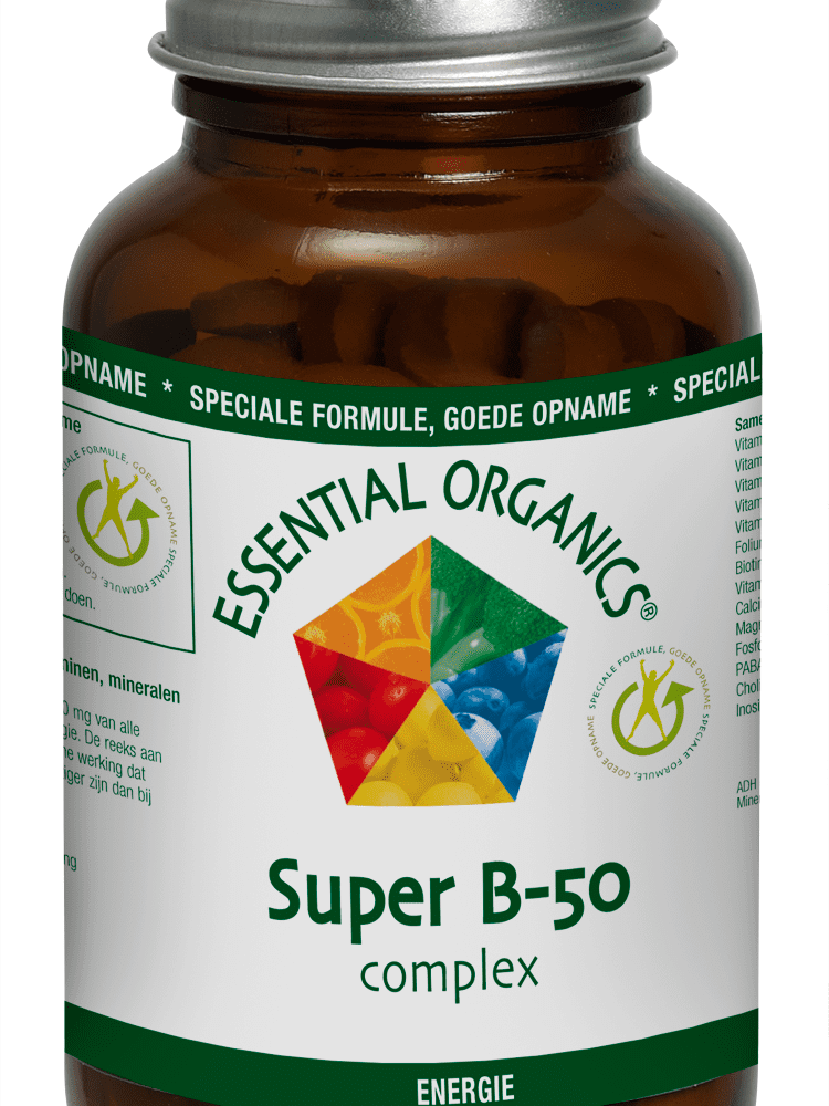 Essential Organics Super B-50 Complex - Energie complex kopen-vitamine online - Energie (vermoeidheid) kopen - supplementen kopen-voedingssupplementen-beste voedingssupplementen-supplementen bestellen-zensitivity