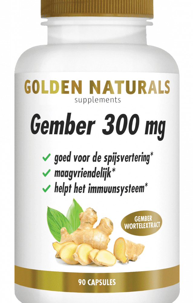 Golden Naturals Gember 300 mg Capsules - Gember kopen-vitamine online - Populaire supplementen kopen - supplementen kopen-voedingssupplementen-beste voedingssupplementen-supplementen bestellen-zensitivity