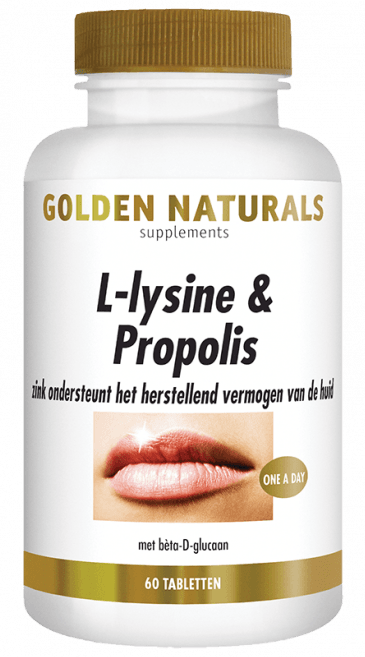 Golden Naturals L-lysine & Propolis Tabletten -  kopen-vitamine online - Aminozuren kopen - supplementen kopen-voedingssupplementen-beste voedingssupplementen-supplementen bestellen-zensitivity