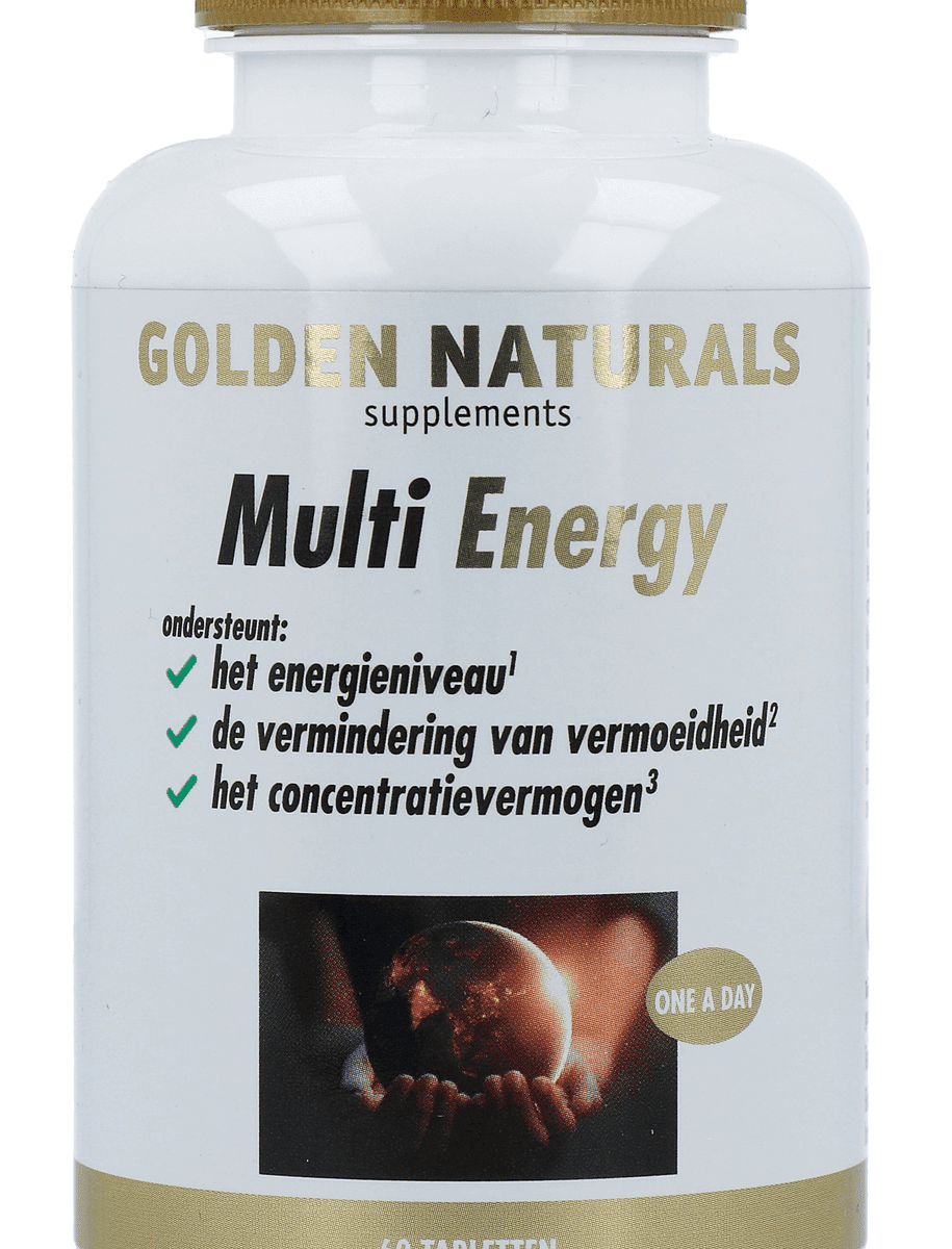 Golden Naturals Multi Energy Tabletten -  kopen-vitamine online - Energie (vermoeidheid) kopen - supplementen kopen-voedingssupplementen-beste voedingssupplementen-supplementen bestellen-zensitivity