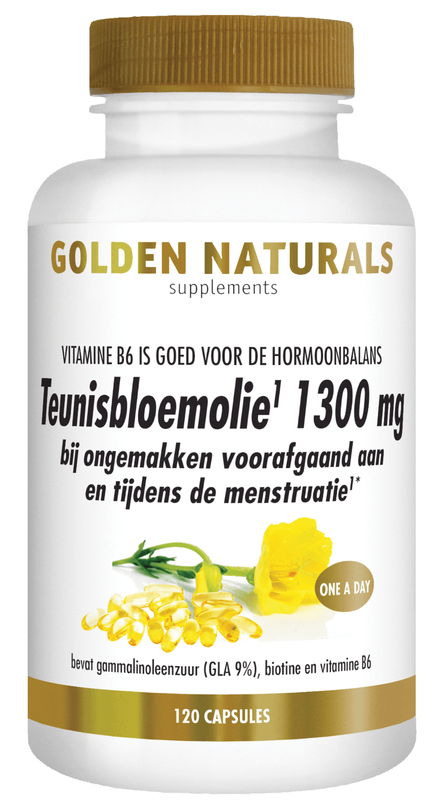 Golden Naturals Teunisbloemolie 1300mg Capsules - 120SG | Zensitivity Golden Naturals Teunisbloemolie 1300mg Capsules -  kopen-vitamine online - Omega vetzuren kopen - supplementen kopen-voedingssupplementen-beste voedingssupplementen-supplementen bestellen-zensitivity