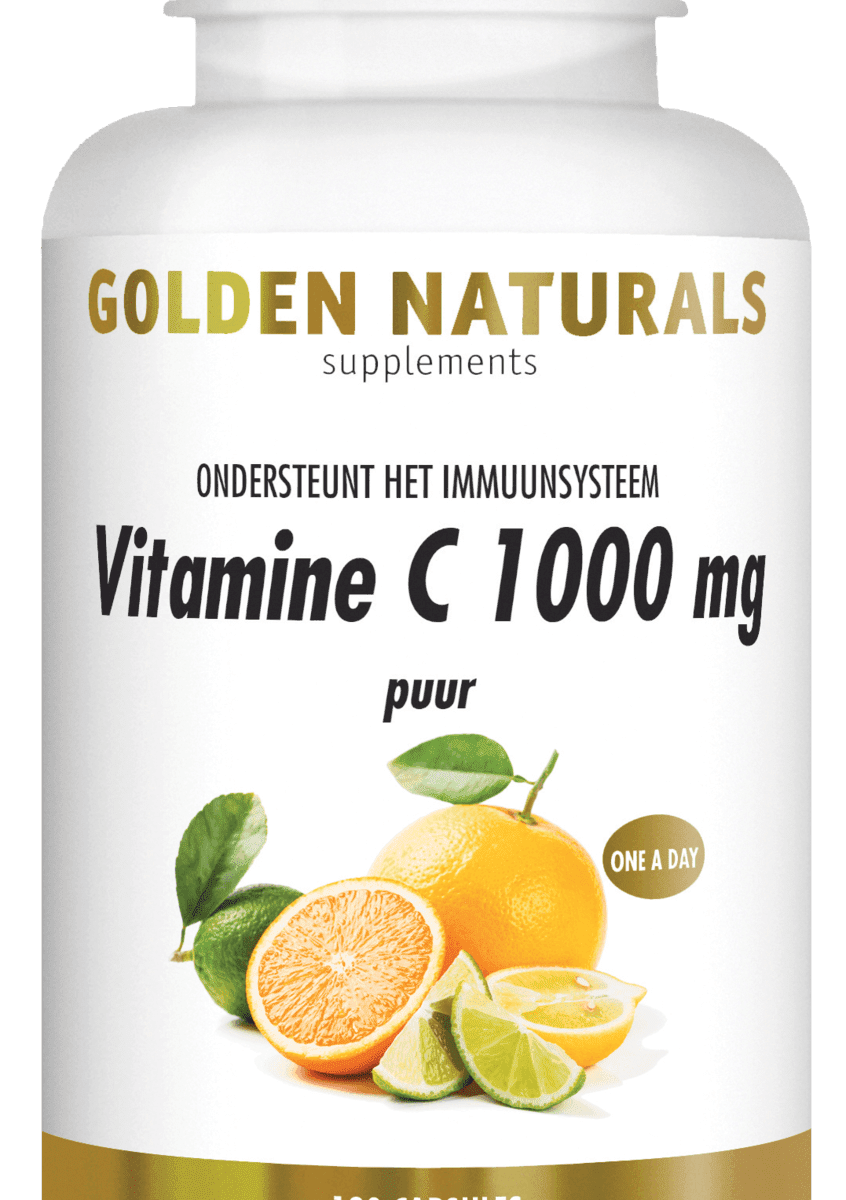 Golden Naturals Vitamine C 1000mg Puur Capsules -  kopen-vitamine online -  kopen - supplementen kopen-voedingssupplementen-beste voedingssupplementen-supplementen bestellen-zensitivity