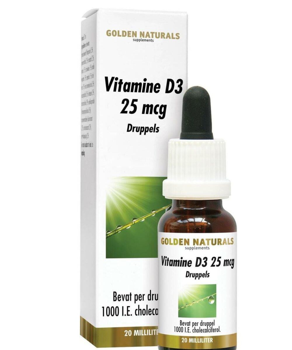 Golden Naturals Vitamine D3 25mcg Druppels -  kopen-vitamine online -  kopen - supplementen kopen-voedingssupplementen-beste voedingssupplementen-supplementen bestellen-zensitivity