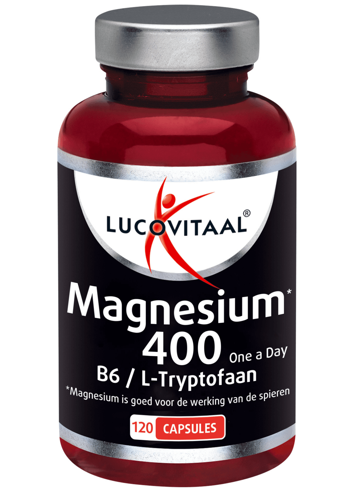 Lucovitaal Magnesium 400 met Vitamine B6 & L-Tryptofaan Capsules - 120CP | Zensitivity Lucovitaal Magnesium 400 met Vitamine B6 & L-Tryptofaan capsules -  kopen-vitamine online -  kopen - supplementen kopen-voedingssupplementen-beste voedingssupplementen-supplementen bestellen-zensitivity