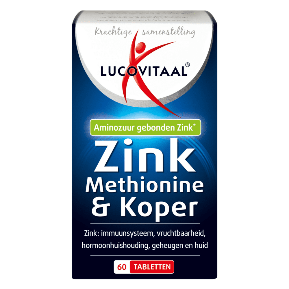 Lucovitaal Zink Methionine & Koper Tabletten -  kopen-vitamine online - Zink kopen - supplementen kopen-voedingssupplementen-beste voedingssupplementen-supplementen bestellen-zensitivity