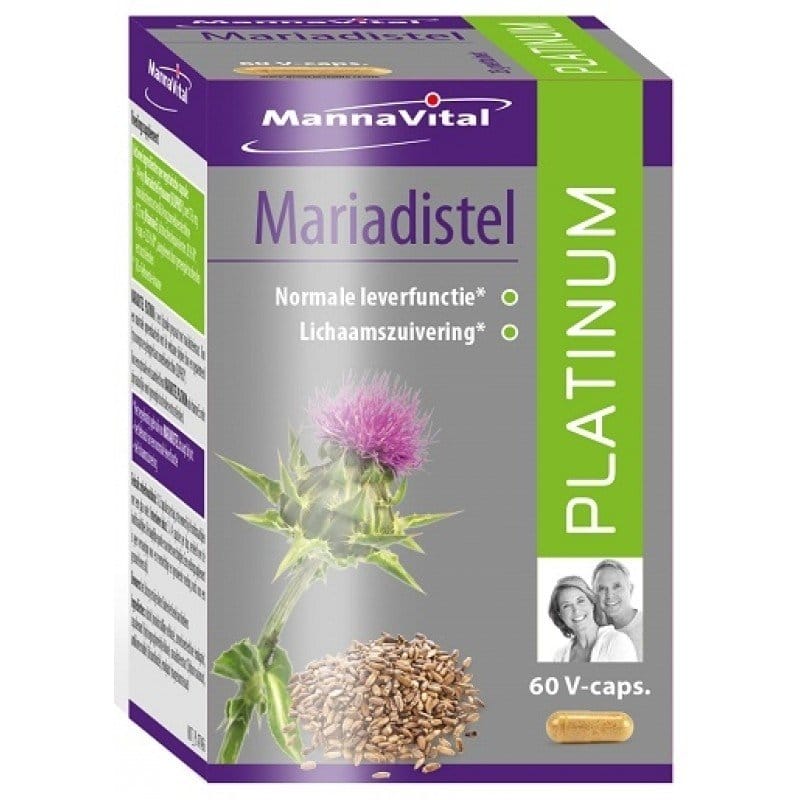Mannavital Mariadistel Platinum Vegicaps -  kopen-vitamine online - Gal en lever supplementen kopen - supplementen kopen-voedingssupplementen-beste voedingssupplementen-supplementen bestellen-zensitivity