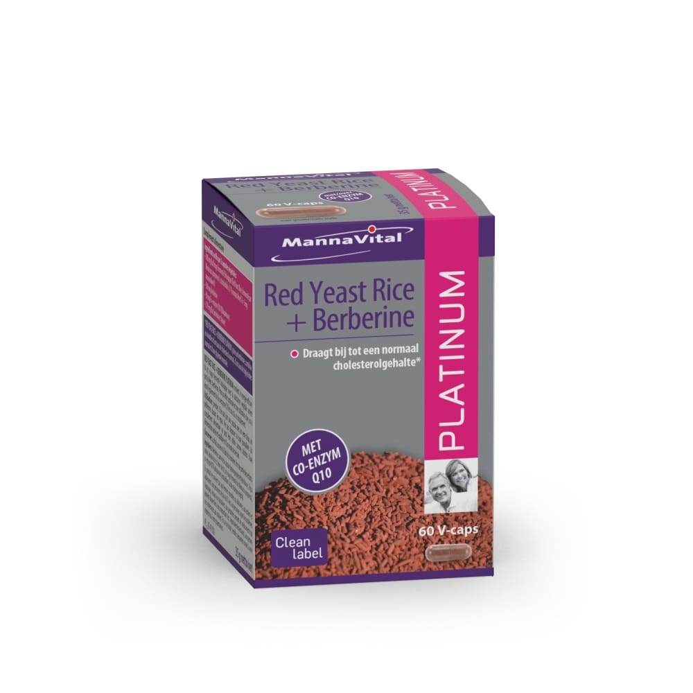 Mannavital Red Yeast Rice & Berberine Platinum Capsules - 60VCP | Zensitivity Mannavital Red Yeast Rice & Berberine Platinum Capsules -  kopen-vitamine online -  kopen