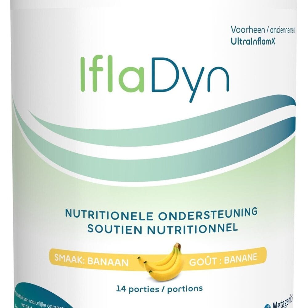 Metagenics IflaDyn Nutritionele Ondersteuning Poeder - Banaan - Soepele spieren kopen-vitamine online - Spier supplementen kopen - supplementen kopen-voedingssupplementen-beste voedingssupplementen-supplementen bestellen-zensitivity