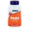 NOW PABA 500mg Capsules 100st - Haargroei supplementen kopen-vitamine online - Haarverzorging kopen - supplementen kopen-voedingssupplementen-beste voedingssupplementen-supplementen bestellen-zensitivity