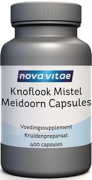 Nova Vitae Knoflook Mistel Meidoorn Capsules - 400CP | Zensitivity Nova Vitae Knoflook Mistel Meidoorn Capsules - Hart en bloedvaten complex kopen-vitamine online - Hart en bloedvaten kopen - supplementen kopen-voedingssupplementen-beste voedingssupplementen-supplementen bestellen-zensitivity
