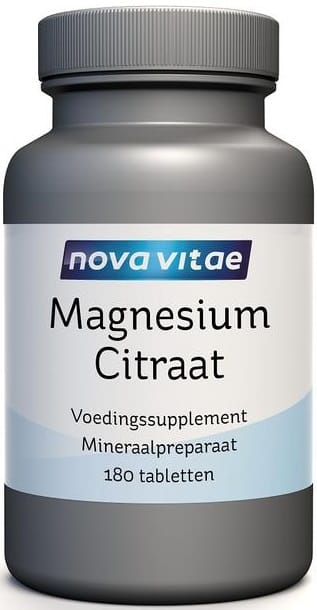Nova Vitae Magnesium Citraat 200mg Tabletten 180st -  kopen-vitamine online - Spier supplementen kopen - supplementen kopen-voedingssupplementen-beste voedingssupplementen-supplementen bestellen-zensitivity