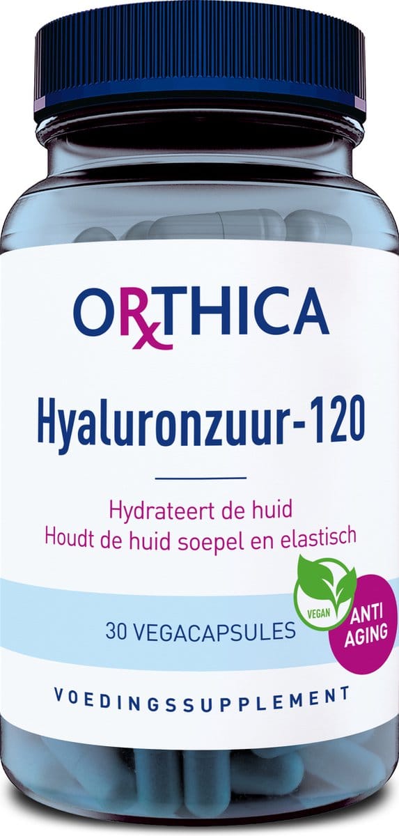 Orthica Hyaluronzuur-120 Capsules - 30VCP | Zensitivity Orthica Hyaluronzuur-120 Capsules - Supplementen gezonde huid kopen-vitamine online - Beauty supplementen kopen