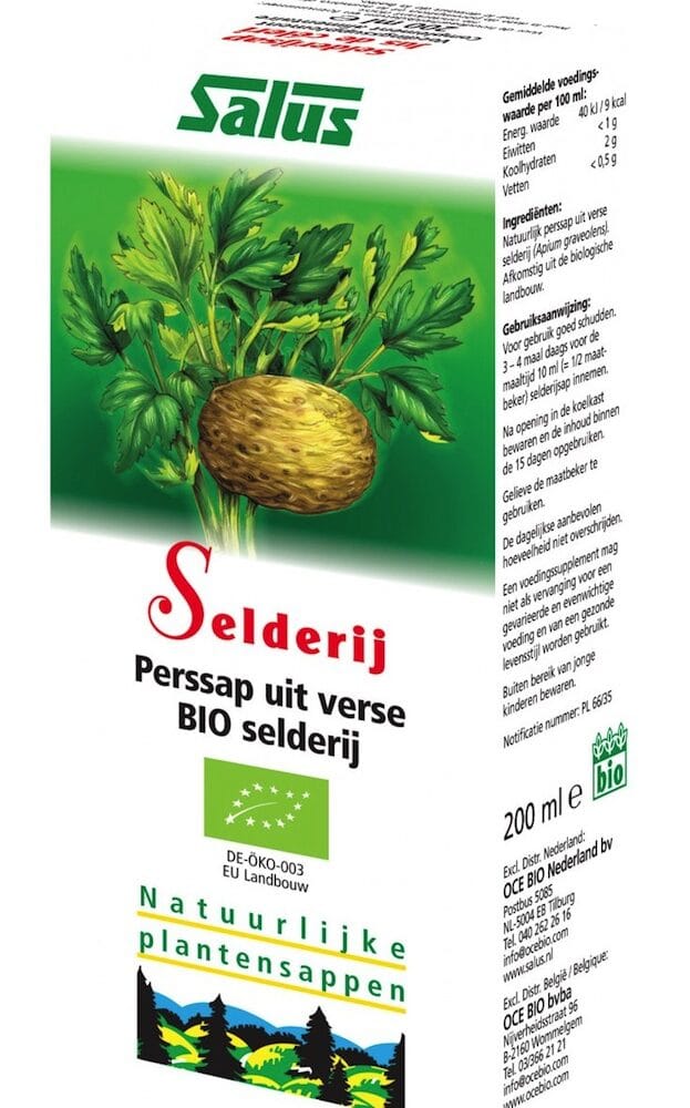 Salus Selderiesap - Biologische sap kopen-vitamine online - Sappen kopen - supplementen kopen-voedingssupplementen-beste voedingssupplementen-supplementen bestellen-zensitivity