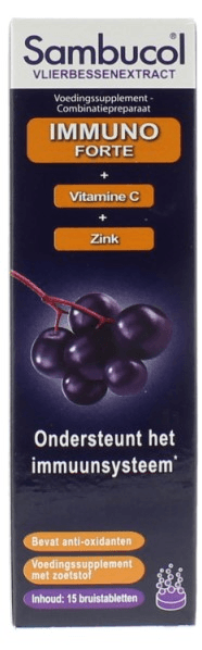 Sambucol Immuno Bruistabletten - 15TB | Zensitivity Sambucol Immuno Bruistabletten - Vlierbes kopen-vitamine online - Weerstand kopen - supplementen kopen-voedingssupplementen-beste voedingssupplementen-supplementen bestellen-zensitivity