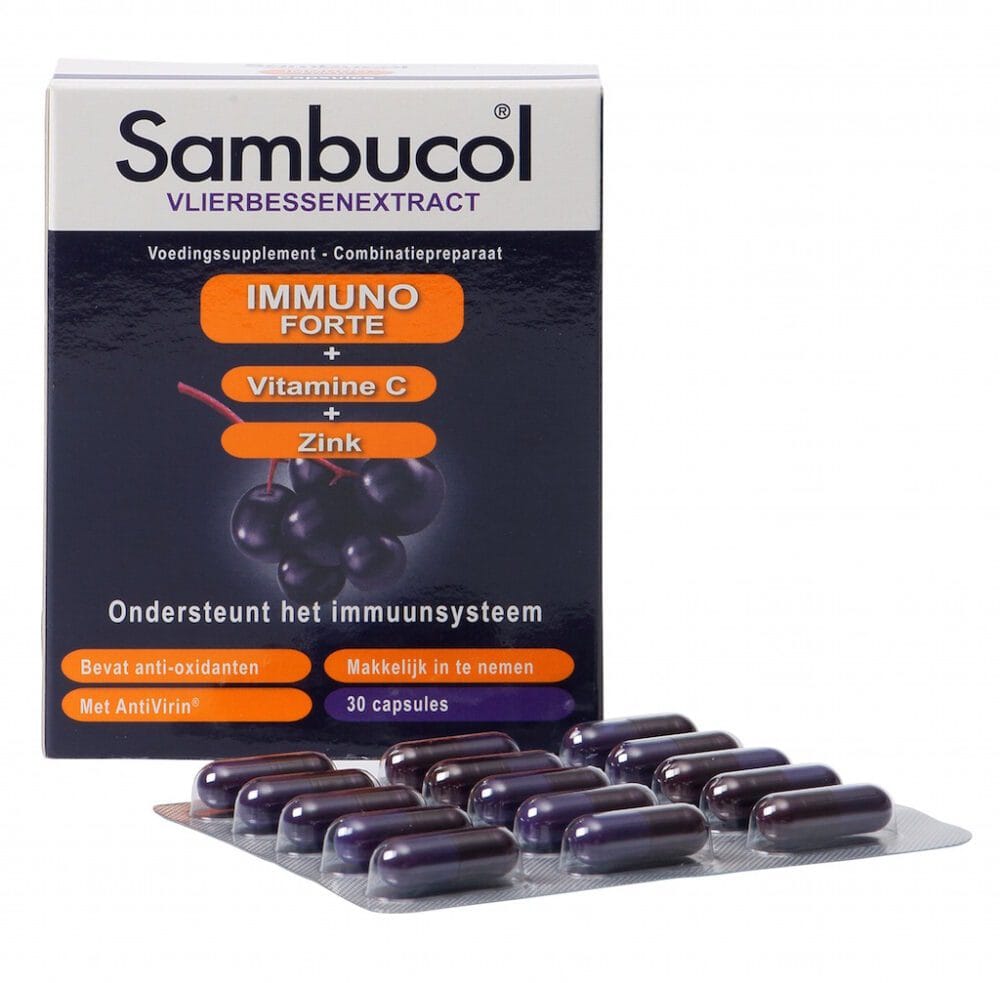 Sambucol Immuno Capsules 30st - Vlierbes kopen-vitamine online - Weerstand kopen - supplementen kopen-voedingssupplementen-beste voedingssupplementen-supplementen bestellen-zensitivity