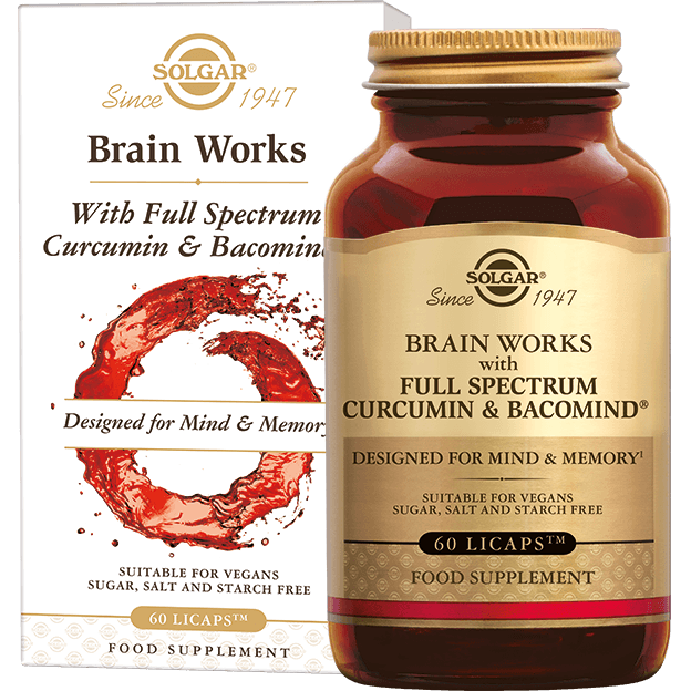 Solgar Brain Works (Brein*) Capsules - 60VCP | Zensitivity Solgar Brain Works (Brein*) Capsules - Kurkuma kopen-vitamine online - Populaire supplementen kopen - supplementen kopen-voedingssupplementen-beste voedingssupplementen-supplementen bestellen-zensitivity