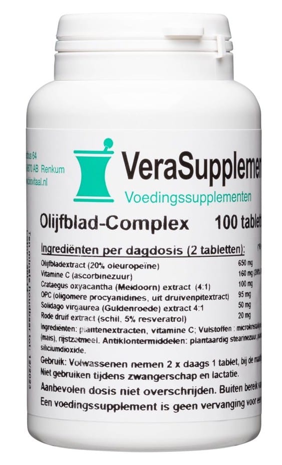VeraSupplements Olijfblad Complex Tabletten - 100TB | Zensitivity VeraSupplements Olijfblad Complex Tabletten - kopen-vitamine online - Cholesterol supplementen kopen - supplementen kopen-voedingssupplementen-beste voedingssupplementen-supplementen bestellen-zensitivity