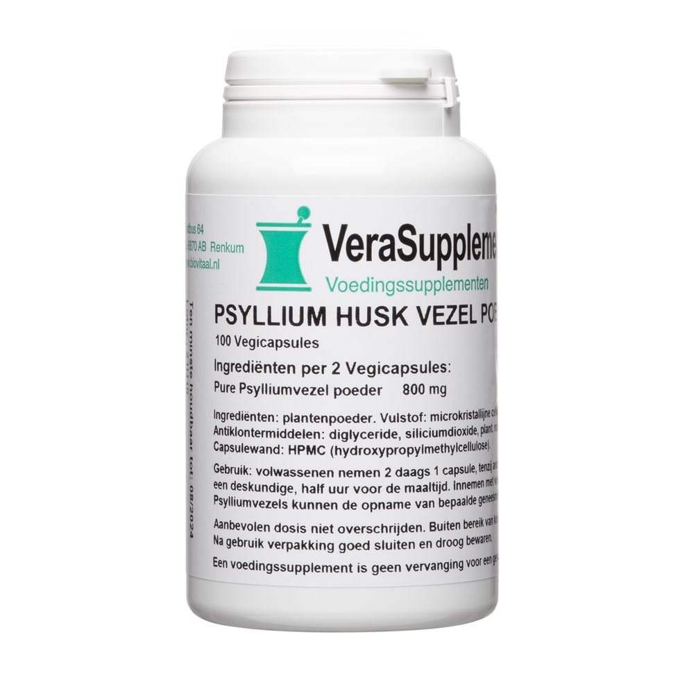 VeraSupplements Psyllium Husk Vezels 400 mg Capsules - 100VCP | Zensitivity VeraSupplements Psyllium Husk Vezels 400 mg Capsules - Psylliumvezels (vlozaad) kopen-vitamine online - Populaire supplementen kopen - supplementen kopen-voedingssupplementen-beste voedingssupplementen-supplementen bestellen-zensitivity