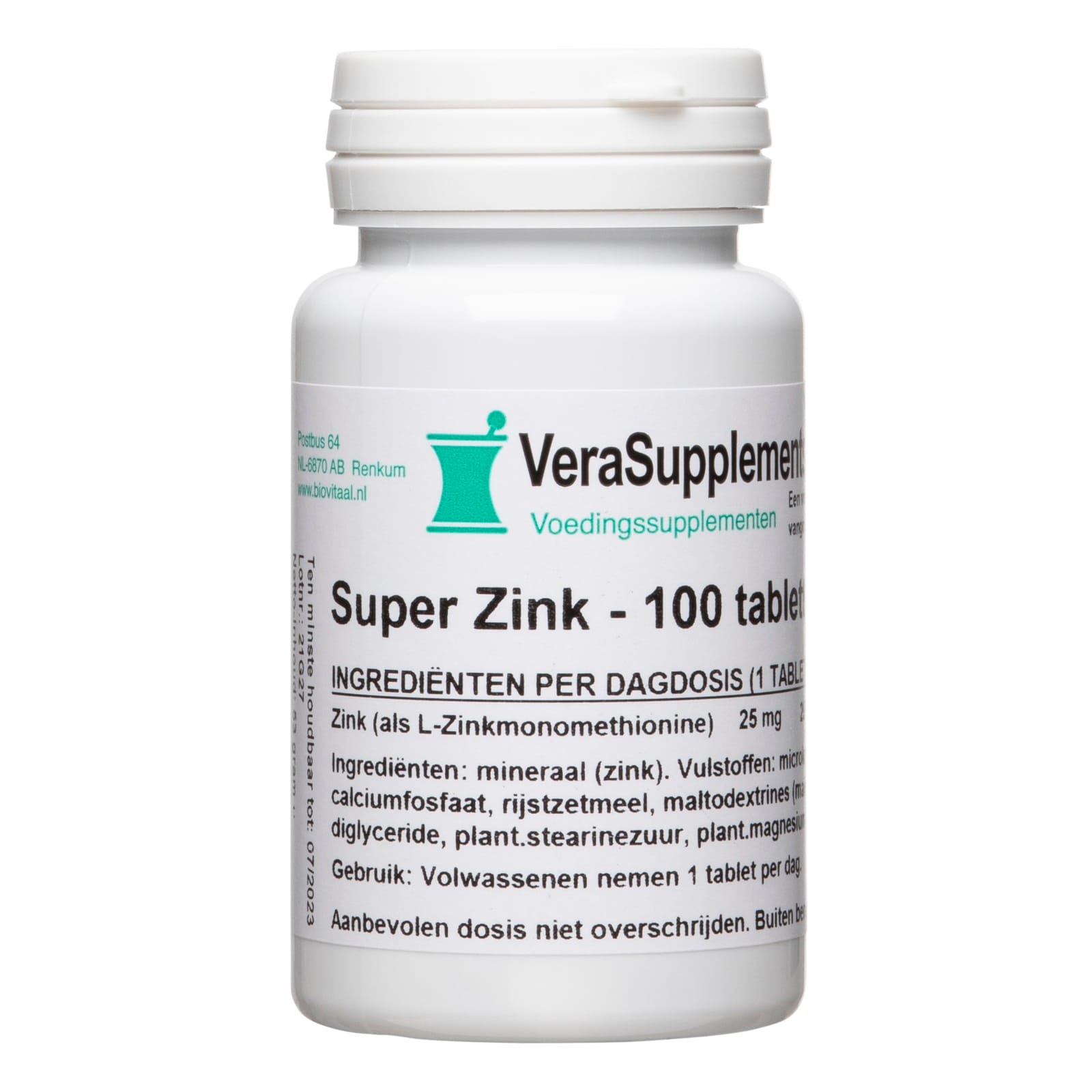 VeraSupplements Super Zink Tabletten - 100TB | Zensitivity VeraSupplements Super Zink Tabletten -  kopen-vitamine online - Zink kopen - supplementen kopen-voedingssupplementen-beste voedingssupplementen-supplementen bestellen-zensitivity