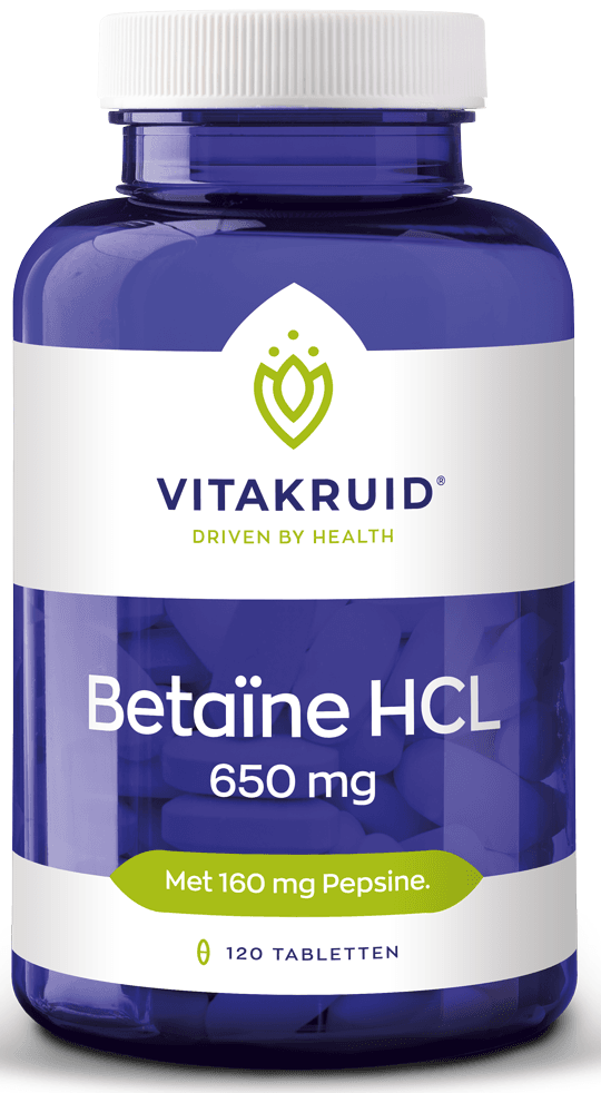 Vitakruid Betaine HCL 650mg Tabletten - Spijsvertering supplementen kopen-vitamine online - Maag en darm kopen