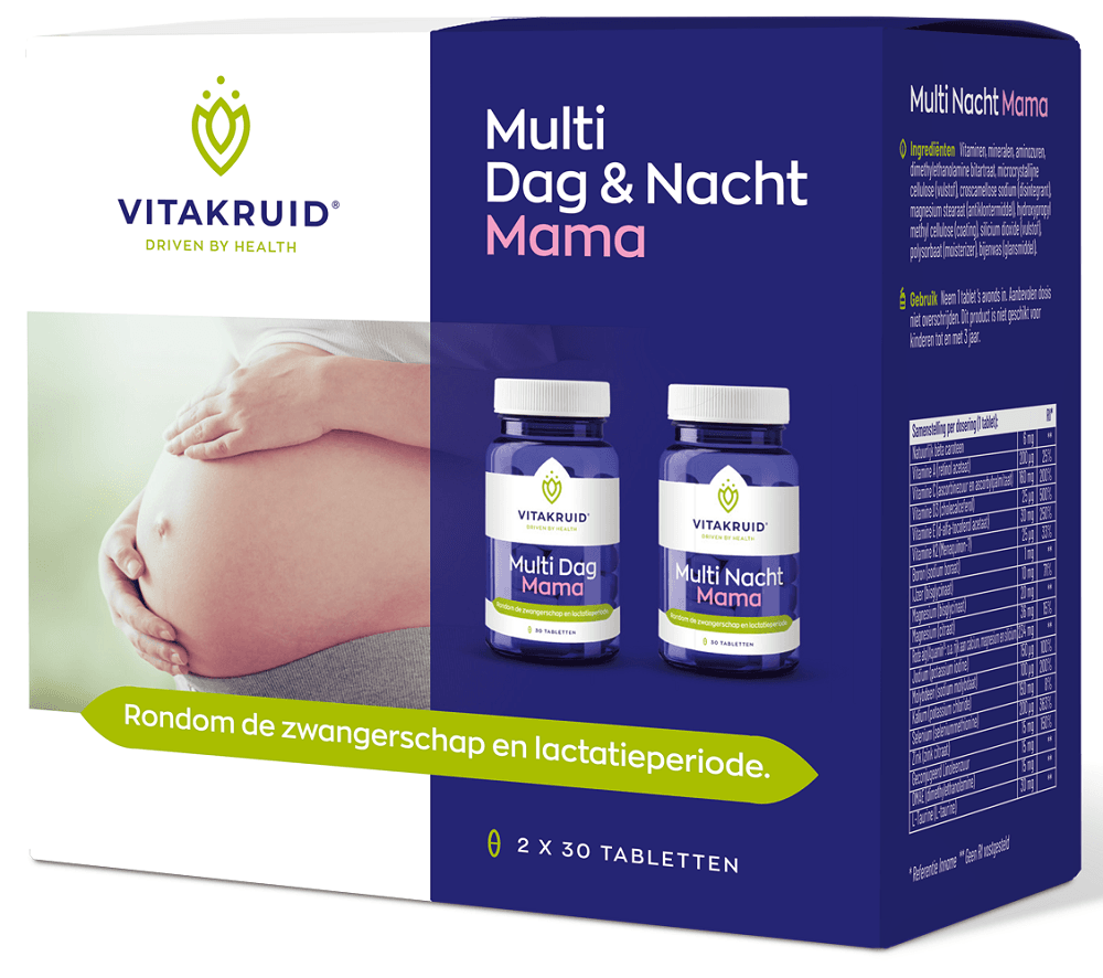 Vitakruid Multi Dag & Nacht Mama Tabletten 2x30st - 60TB | Zensitivity Vitakruid Multi Dag & Nacht Mama Tabletten 2x30st -  kopen-vitamine online -  kopen - supplementen kopen-voedingssupplementen-beste voedingssupplementen-supplementen bestellen-zensitivity