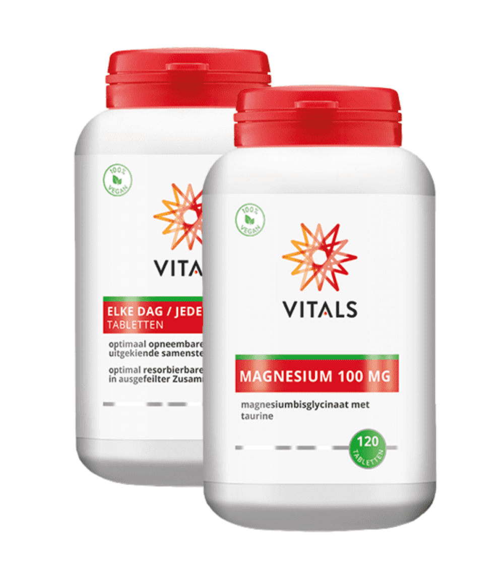 Vitals Elke Dag & Magnesium 100mg Combi Tabletten -  kopen-vitamine online -  kopen - supplementen kopen-voedingssupplementen-beste voedingssupplementen-supplementen bestellen-zensitivity