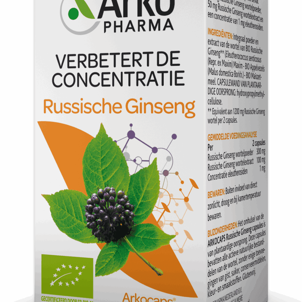 Arkocaps Russische Ginseng Capsules 45st - Ginseng kopen-vitamine online - Energie (vermoeidheid) kopen - supplementen kopen-voedingssupplementen-beste voedingssupplementen-supplementen bestellen-zensitivity