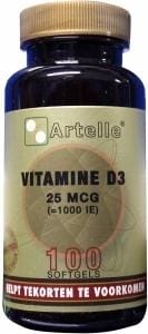 Artelle Vitamine D3 25mcg 100st -  kopen-vitamine online - Vitamine D kopen - supplementen kopen-voedingssupplementen-beste voedingssupplementen-supplementen bestellen-zensitivity