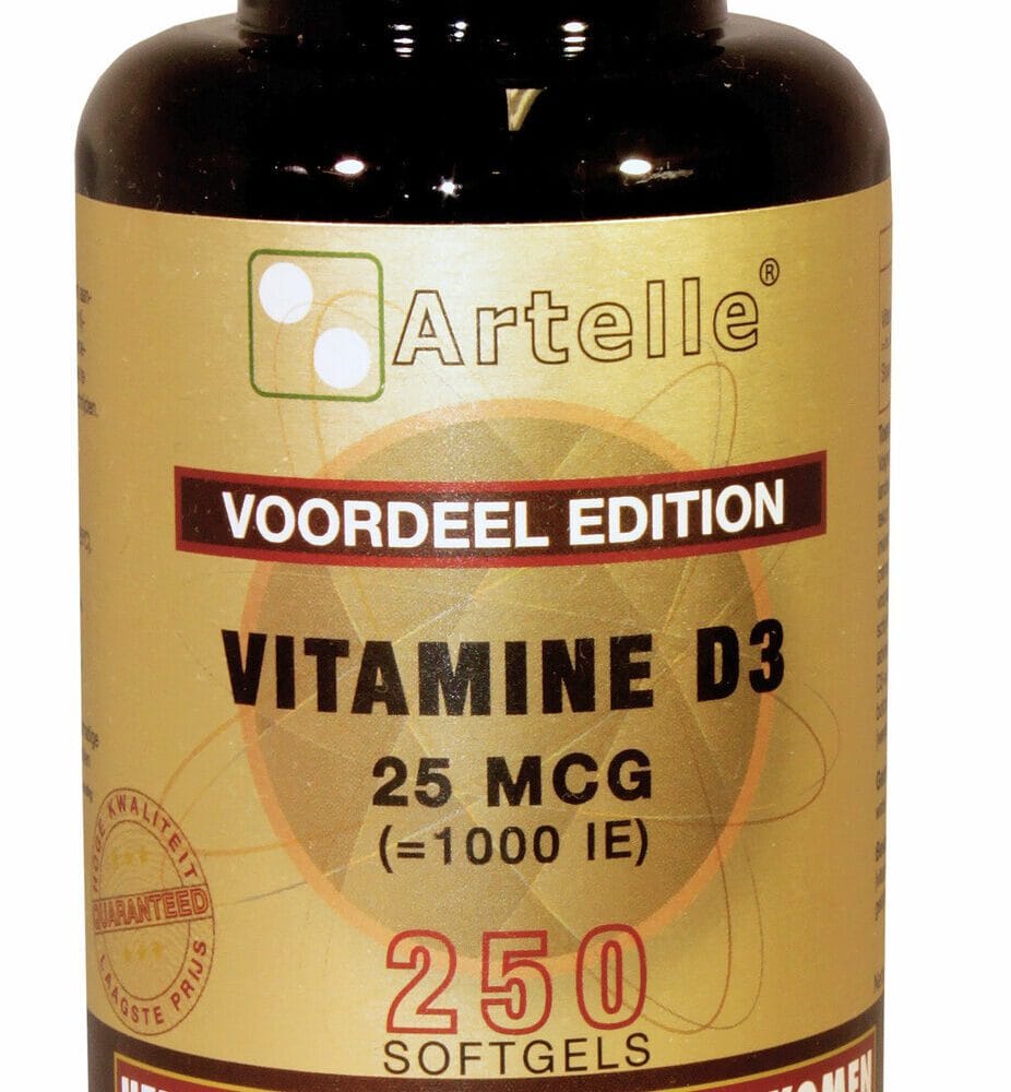 Artelle Vitamine D3 25mcg 250st -  kopen-vitamine online - Vitamine D kopen - supplementen kopen-voedingssupplementen-beste voedingssupplementen-supplementen bestellen-zensitivity