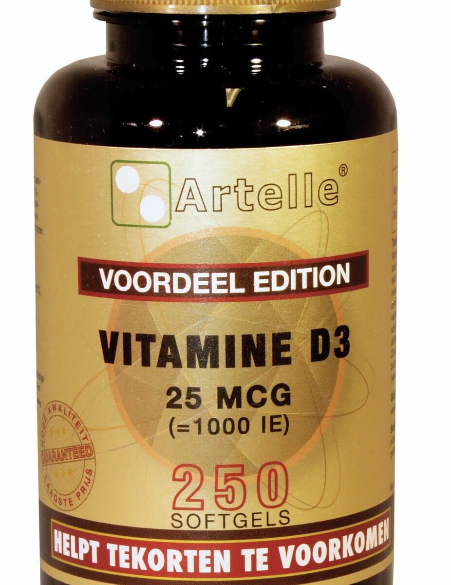 Artelle Vitamine D3 25mcg 250st -  kopen-vitamine online - Vitamine D kopen - supplementen kopen-voedingssupplementen-beste voedingssupplementen-supplementen bestellen-zensitivity