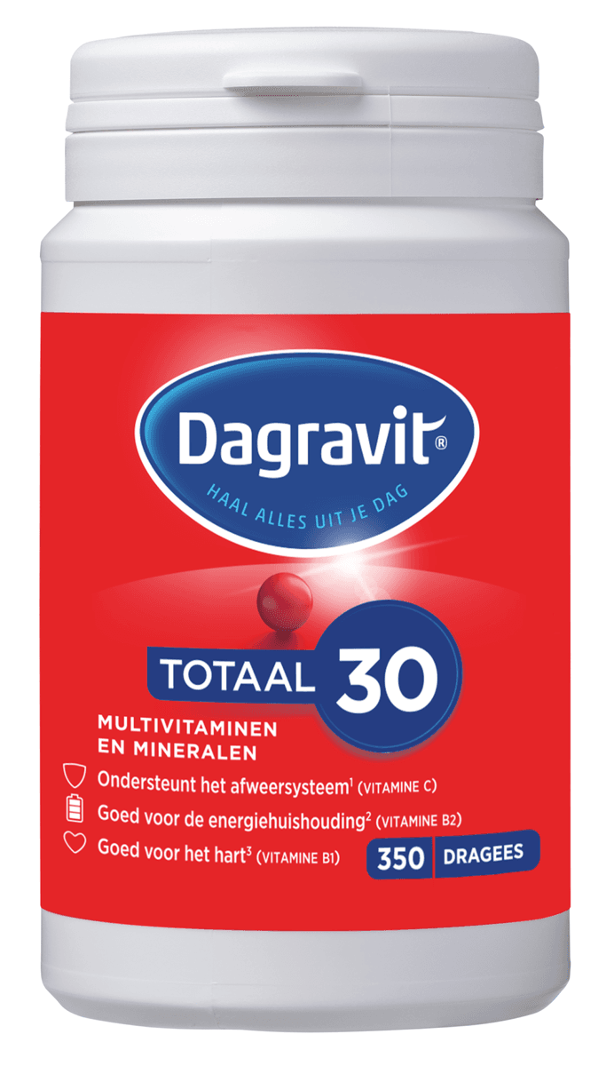 Dagravit Totaal 30 Dragees - 350ST | Zensitivity Dagravit Totaal 30 Dragees -  kopen-vitamine online - Algemene multivitaminen kopen - supplementen kopen-voedingssupplementen-beste voedingssupplementen-supplementen bestellen-zensitivity