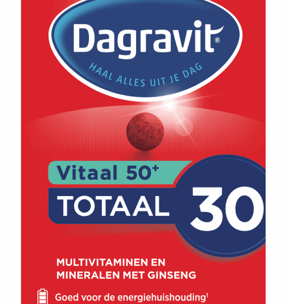 Dagravit Vitaal 50+ Totaal 30 Tabletten -  kopen-vitamine online - Multivitamine 50plus kopen - supplementen kopen-voedingssupplementen-beste voedingssupplementen-supplementen bestellen-zensitivity