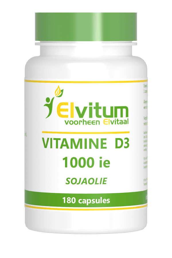 Elvitum D3 1000ie Sojaolie Capsules - 180CP | Zensitivity Elvitum D3 1000ie Sojaolie Capsules -  kopen-vitamine online - Vitamine D kopen - supplementen kopen-voedingssupplementen-beste voedingssupplementen-supplementen bestellen-zensitivity