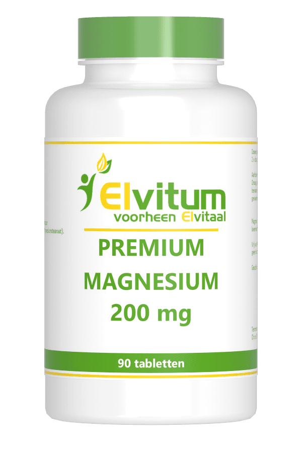 Elvitum Premium Magnesium 200mg Tabletten - 90TB | Zensitivity Elvitum Premium Magnesium 200mg Tabletten -  kopen-vitamine online - Magnesium kopen - supplementen kopen-voedingssupplementen-beste voedingssupplementen-supplementen bestellen-zensitivity
